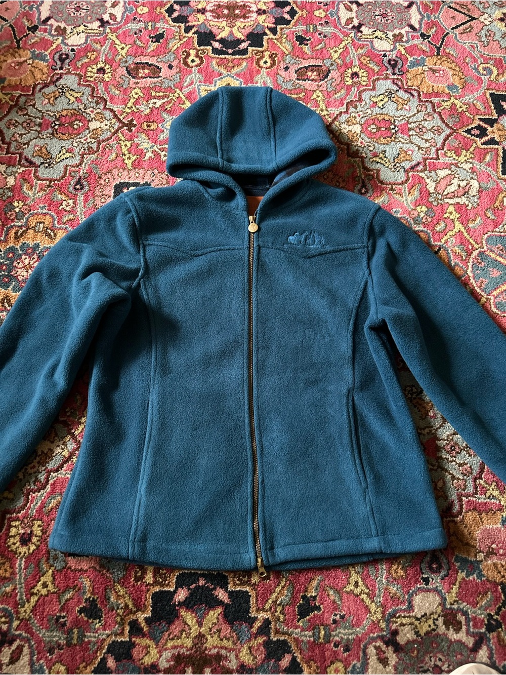 Women's Teal Hooded Fleece Jacket Outback Trading Company XL